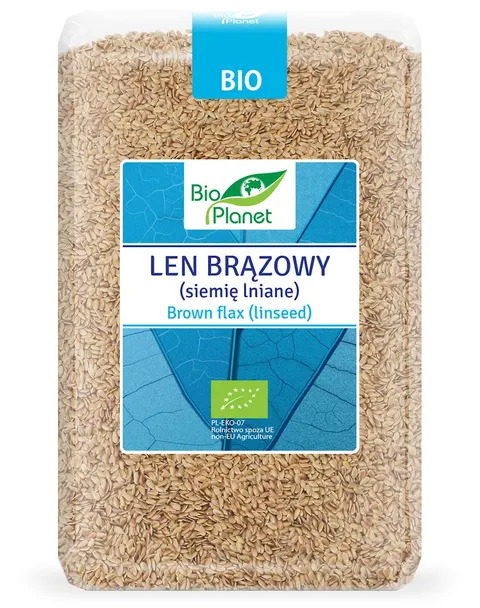 Len Brązowy, Siemię Lniane BIO 2 kg Bio Planet