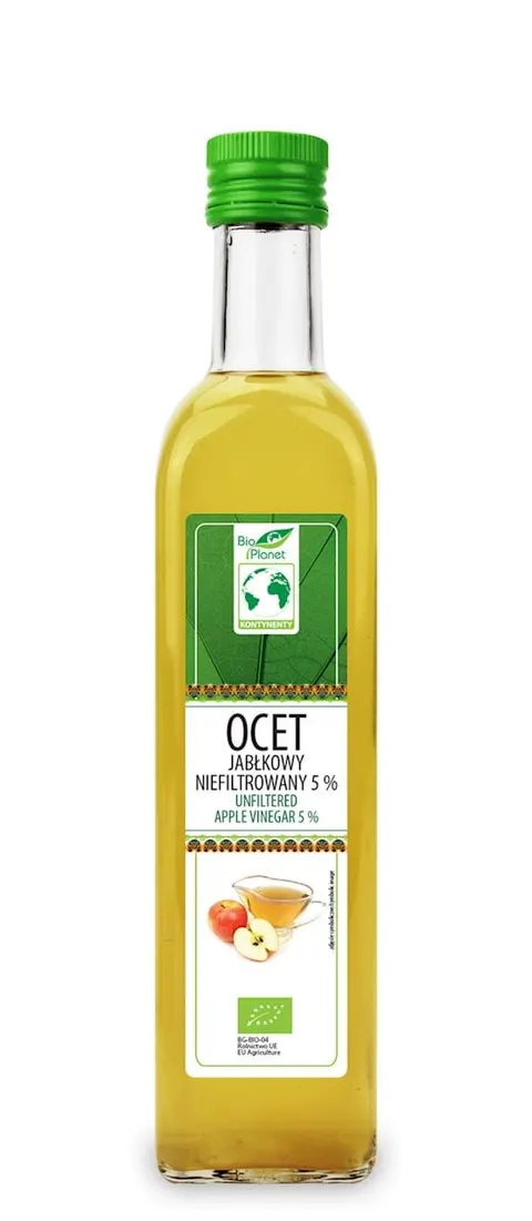 Ocet Jabłkowy Niefiltrowany BIO 5% 500 ml Bio Planet