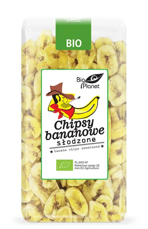 Chipsy Bananowe Słodzone BIO 350 g Bio Planet