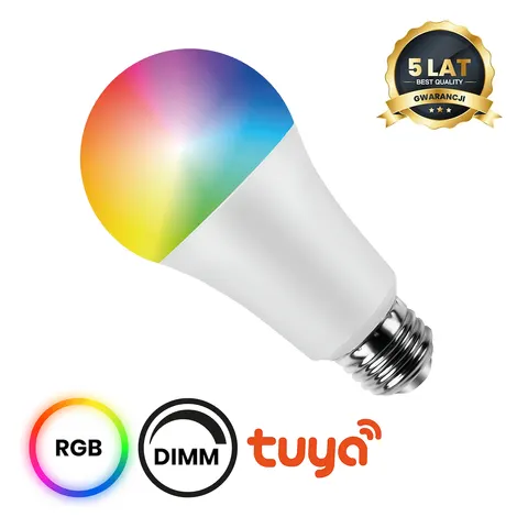 Żarówka E27 11W LED Smart Wi-Fi Tuya RGB+ CCT + DIM A60