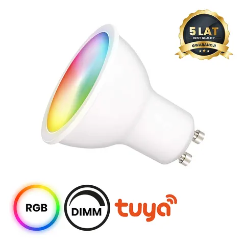 Żarówka SMART GU10 5W Wi-Fi Tuya RGB+CCT+ DIM