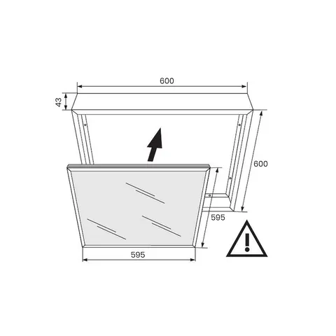 Ramka do panel LED 60x60 plastikowa EKP6196