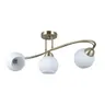 Lampa sufitowa BEVIO 3xE27 patyna białe klosze Italux PND-40692-3-AB