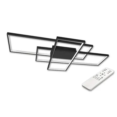 Plafon PEGAZ 130W LED czarny kwadraty pilot CCT ściemnianie 2687