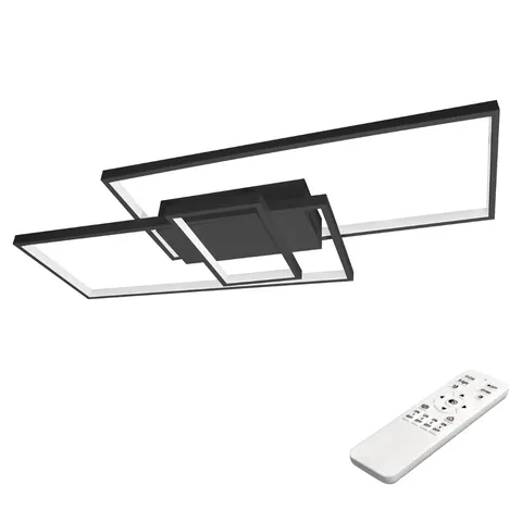 Plafon VELA 90W LED czarny kwadraty pilot CCT ściemnianie 3335