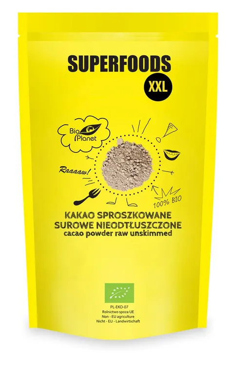 Kakao Sproszkowane Surowe Nieodtłuszczone BIO 400 g Bio Planet
