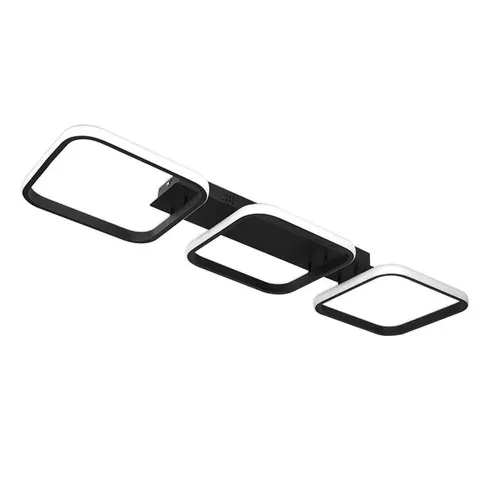 Plafon NEBULA LYRA 33W LED czarny 3 kwadraty 90m 4000K 0255 LVT