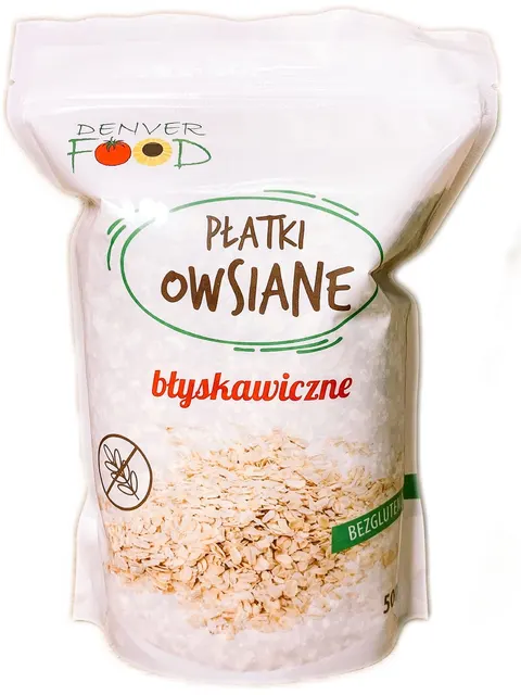 Płatki Owsiane Błyskawiczne Bezglutenowe 500 g Denver Food