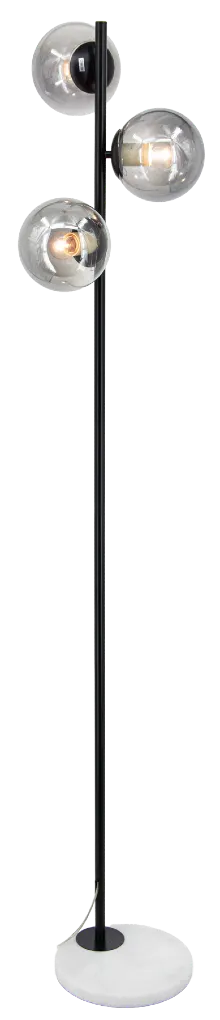 Lampa podłogowa GAJA 3xE27 czarna kule 165 cm stojąca 6850/3F BL