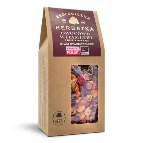 Herbatka Liofilizowana Owocowe Witaminki BIO 80 g Dary Natury