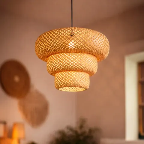 Lampa wisząca boho naturalna Tulum 1xE27 Milagro ML2586