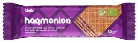 Wafelek z Kremem Mleczno Kakaowym z Probiotykami BIO 30 g Harmonica