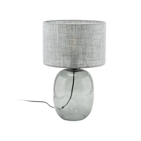 Lampka stołowa MELODY 1xE27 szara grafitowa Juta 5987 Boho TK Lighting