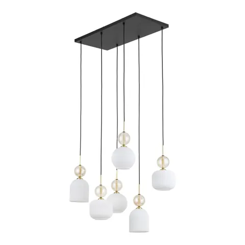 Lampa sufitowa SOPHIA COGNAC białe klosze TK Lighting 11594