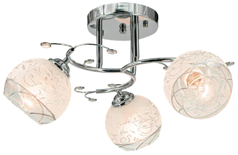Lampa sufitowa EVITA 3xE27 chrom klosze dekorowane Elem 8836/3 8C