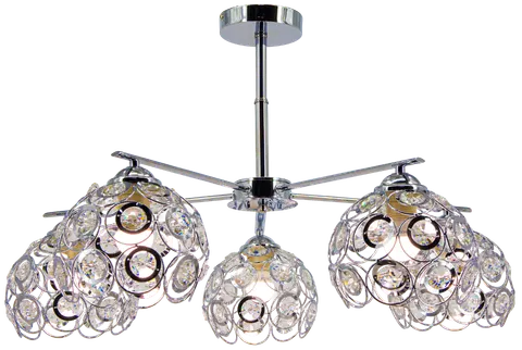 Lampa sufitowa NEAPOL 5xE27 chrom Glamour Elem 1859/5A