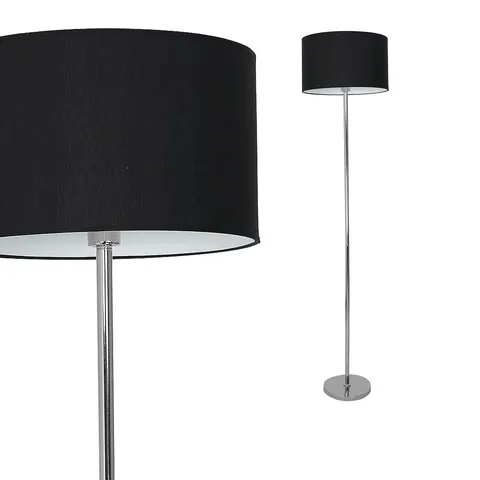Lampa stojąca CASINO BLACK/CHROME 1xE27 | ML6382 Milagro