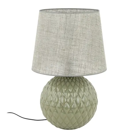 Lampka nocna SANTANA 1xE27 zielona Oliwkowa Abażur 5903 TK-Lighting