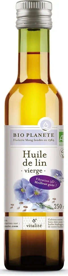 Olej Lniany Tłoczony na Zimno BIO 250 ml Bio Planete