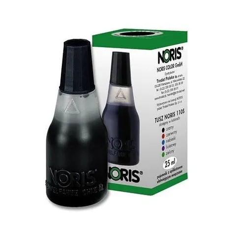 Tusz do pieczątek gumowych 25ml NORIS kol. czarny 110S