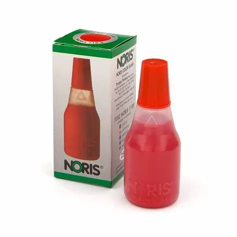 Tusz do pieczątek gumowych 25ml NORIS kol. czerwony 110S