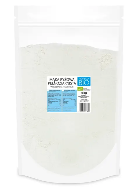 MĄKA RYŻOWA PEŁNOZIARNISTA BIO 4 kg - HORECA