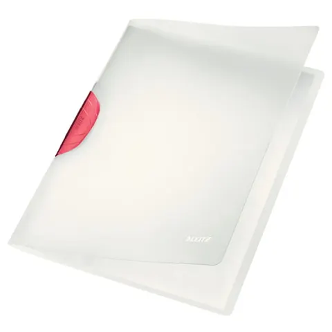 Skoroszyt z klipsem A4 LEITZ MAGIC plastikowy kol. czerwony 41740025
