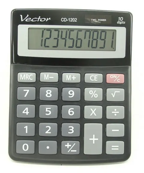 Kalkulator biurowy VECTOR kol. czarny CD-1202