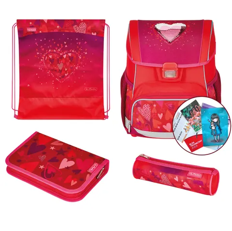 Tornister szkolny z wyposażeniem HERLITZ LOOP PLUS SWEET HEARTS 50037353