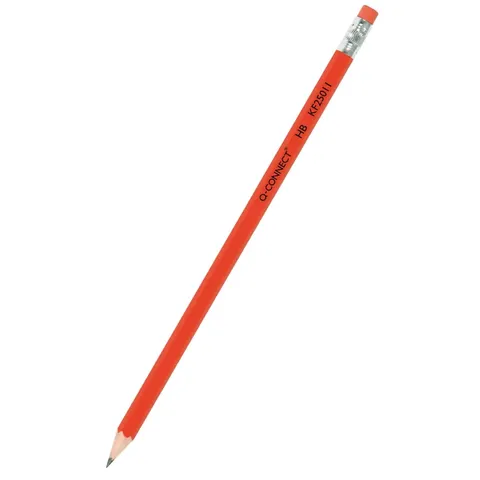 Ołówek z gumką Q-CONNECT kol. czerwony HB KF25011