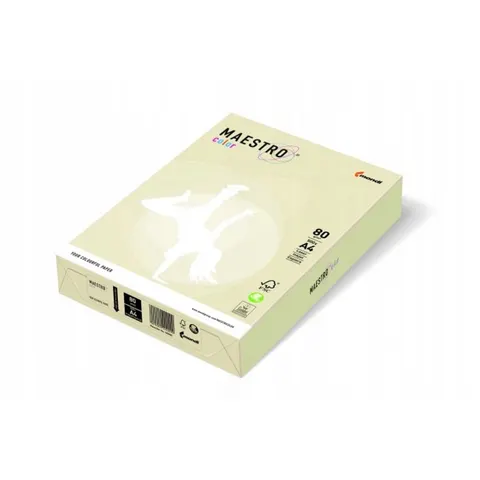 Papier kolorowy A4 80g 500 arkuszy MAESTRO kol. waniliowy pastel BE66A80