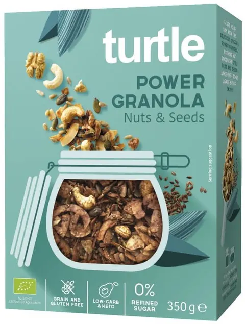 Granola Orzechy i Nasiona Bezglutenowa BIO 350 g Turtle