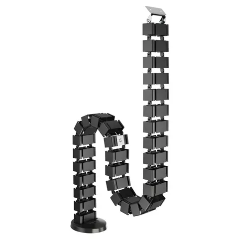 Organizator kabli, osłona kabli Fellowes CableSpine ze zintegrowanym magnesem do biurek z regulacją wysokości - CZARNY # 5 lat gwarancji