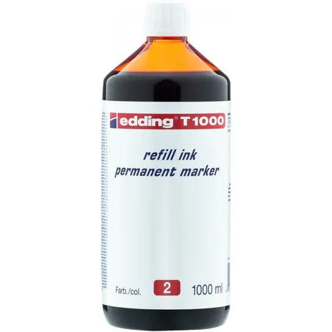 Tusz do napełniania markerów EDDING T1000 końcówka kol. czerwony 1000ml do Edding 11