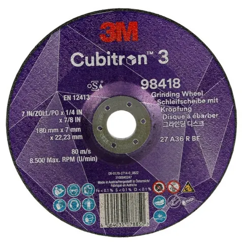 Tarcza do szlifowania 3M CUBITRON 3 180mm x 7mm x 22,23mm [98418]