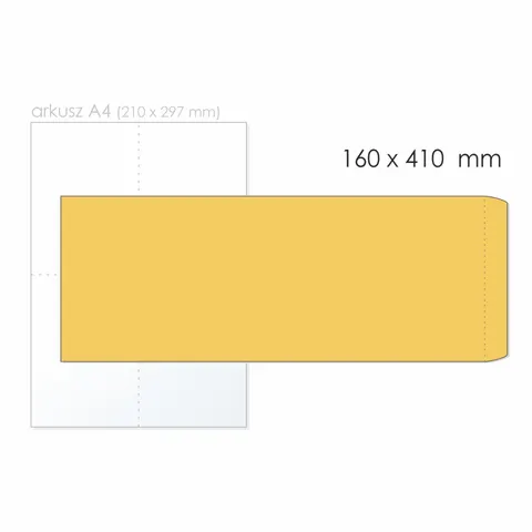 Koperta RTG BONG kol. brązowy papier 160 x 410mm 100g 1 szt.