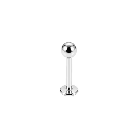 Labret stalowy z kulką - srebrny