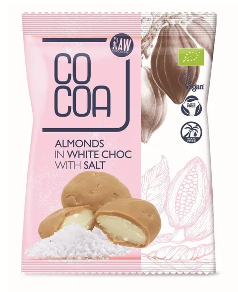 Migdały w Białej Polewie Kokosowej z Solą BIO 70 g Cocoa