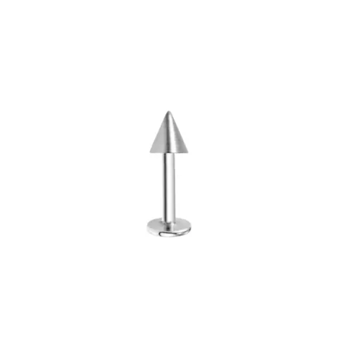 Labret stalowy z grotem - srebrny