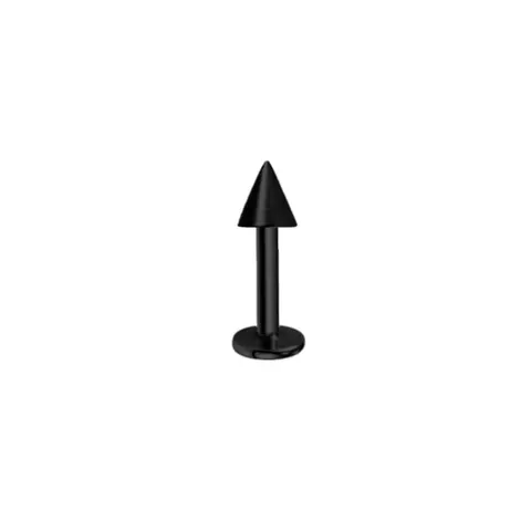 Labret stalowy z grotem - czarny