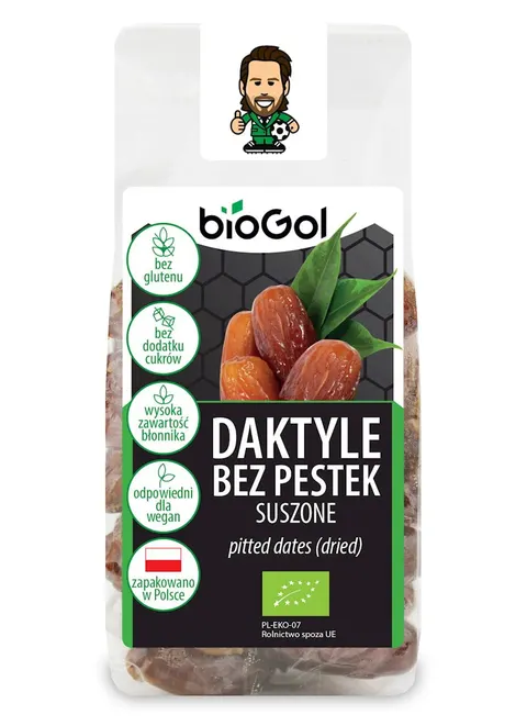 Daktyle bez Pestek Suszone Bezglutenowe BIO 150 g Biogol