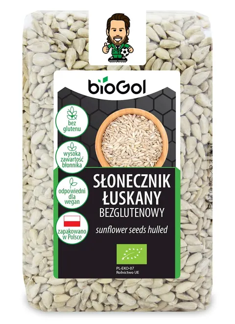 Słonecznik Łuskany Bezglutenowy BIO 350 g Biogol