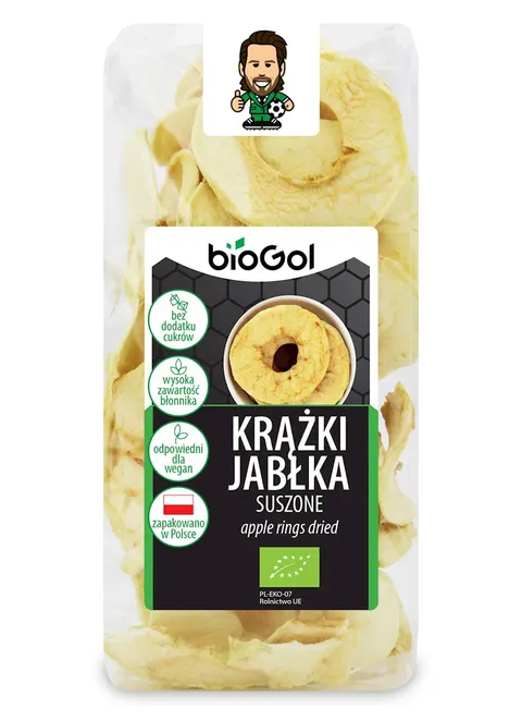 Krążki Jabłka Suszone BIO 50 g Biogol