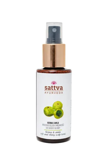 Wcierka do Skóry Głowy Blask i Miękkość Henna i Amla 100 ml Sattva