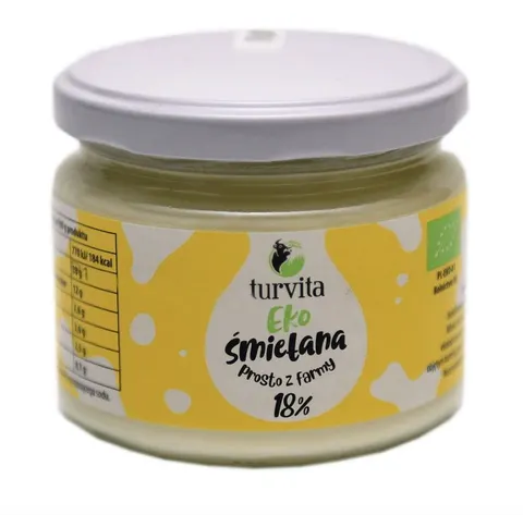 ❄️ Śmietana 18% BIO 250 g Turvita