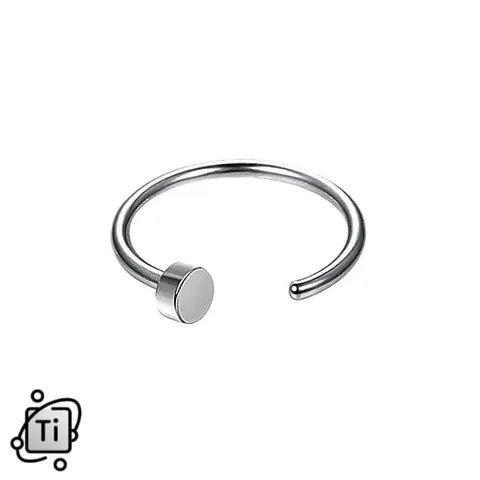 Tytanowe kółko otwarte O-ring - srebrne