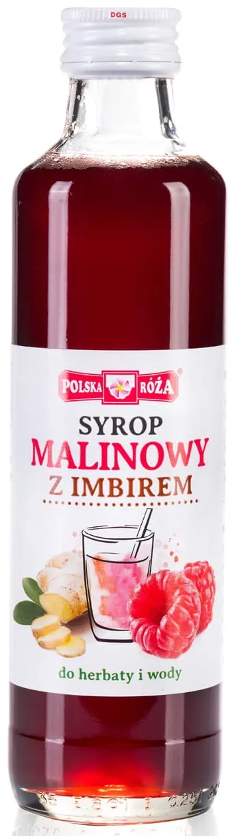 Syrop Malinowy z Imbirem 250 ml Polska Róża