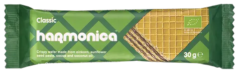 WAFELEK Z KREMEM MLECZNO - KAKAOWYM BIO 30 g - HARMONICA