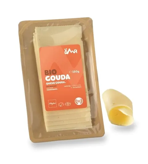 ❄️ Ser Gouda Plastry BIO (48% Tłuszczu w Suchej Masie) 150 g Oma