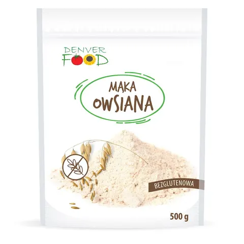 Mąka Owsiana Bezglutenowa 500 g Denver Food